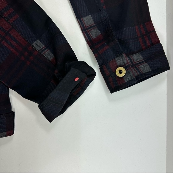 Tommy Hilfiger Jacket Womens Large Plaid Trucker Button Front Preppy Casual - Picture 9 of 9